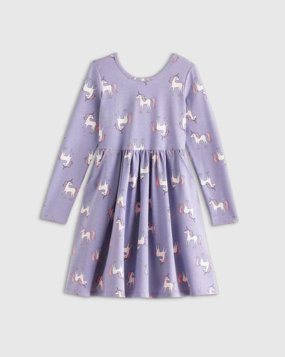 Organic Cotton Long Sleeve Skater Dress - US 8627