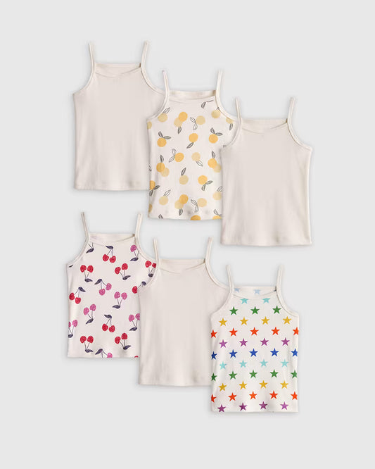 100% Organic Cotton Cami 6-Pack - US 8670