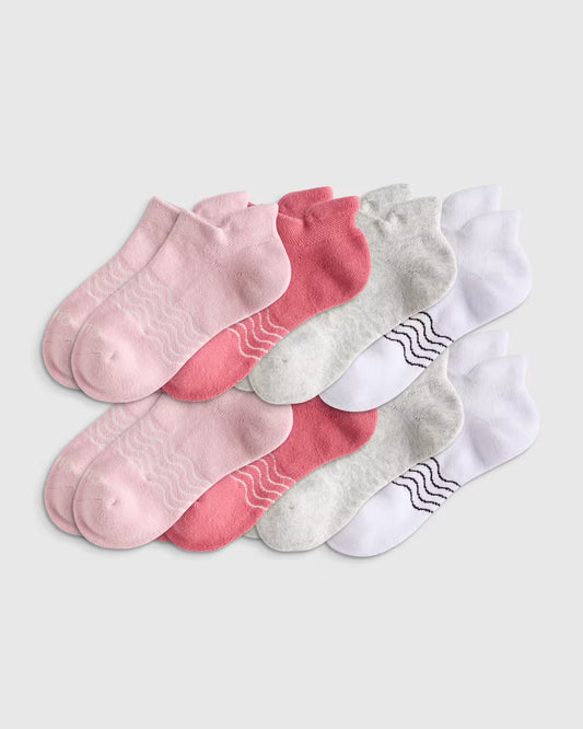 Kids Organic Cotton Ankle Socks 8-Pack - US 8557