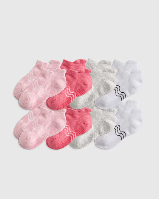 Organic Cotton Gripper Ankle Socks 8-Pack - US 2772