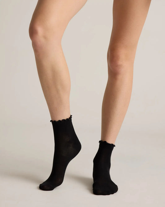 Everyday Lightweight Cotton Ruffle Quarter Crew Sock (4-pack) - US 9687
