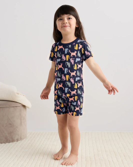 100% Organic Cotton Short Sleeve and Shorts Pajama Set - US 4297