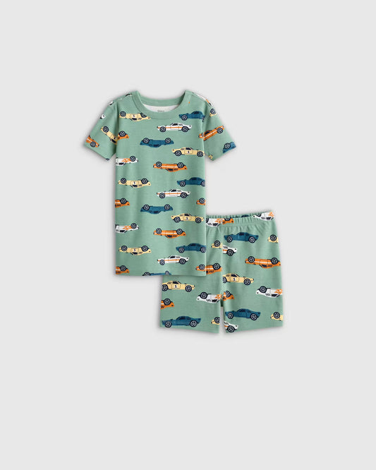 100% Organic Cotton Short Sleeve and Shorts Pajama Set - US 3152