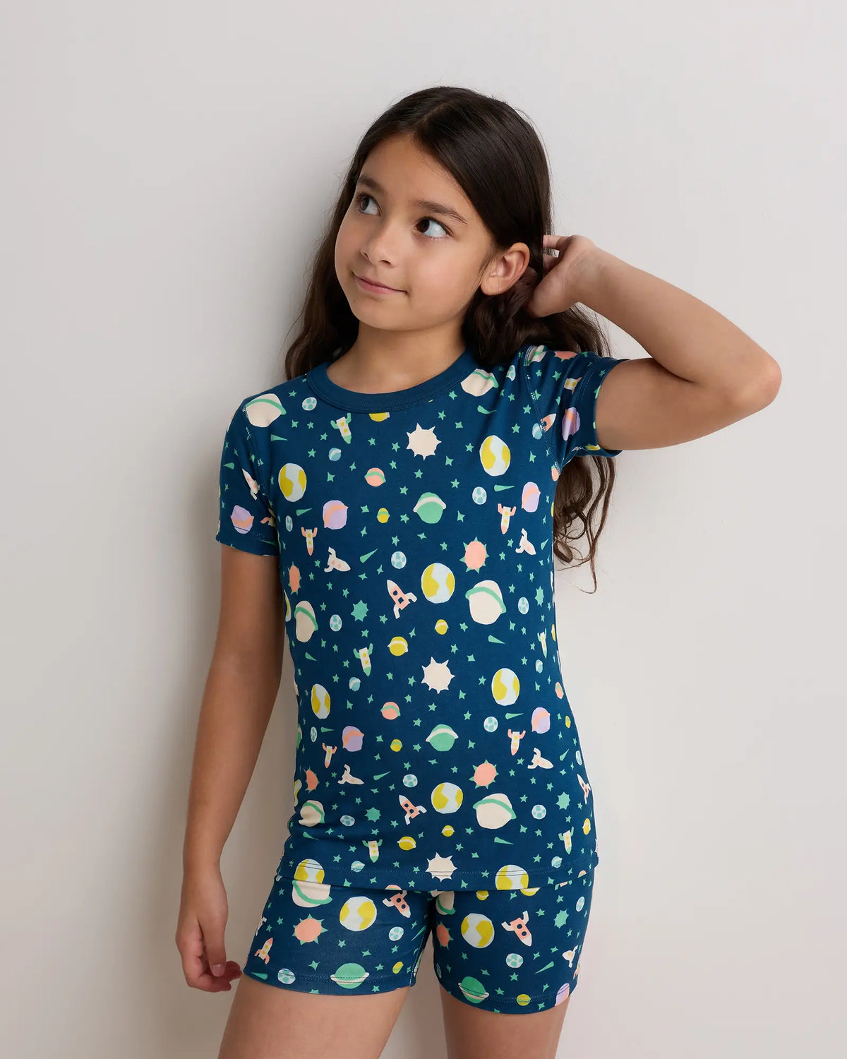 100% Organic Cotton Short Sleeve and Shorts Pajama Set - US 4803