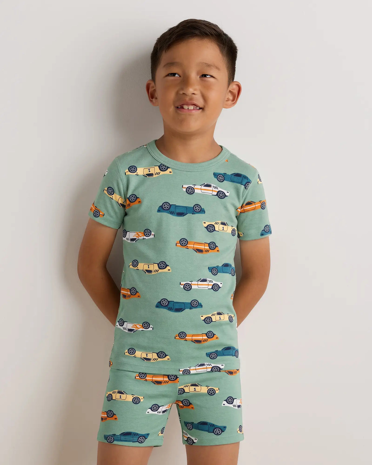 100% Organic Cotton Short Sleeve and Shorts Pajama Set - US 7097