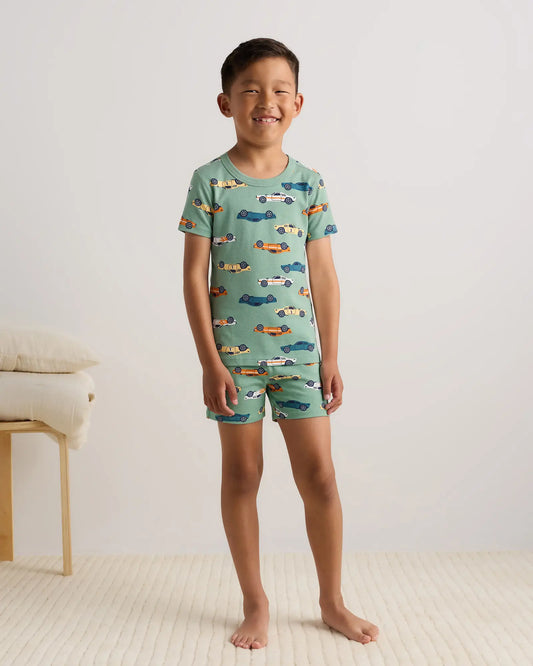 100% Organic Cotton Short Sleeve and Shorts Pajama Set - US 7097