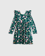 Bamboo Long Sleeve Flutter Twirl Dress - US 4375