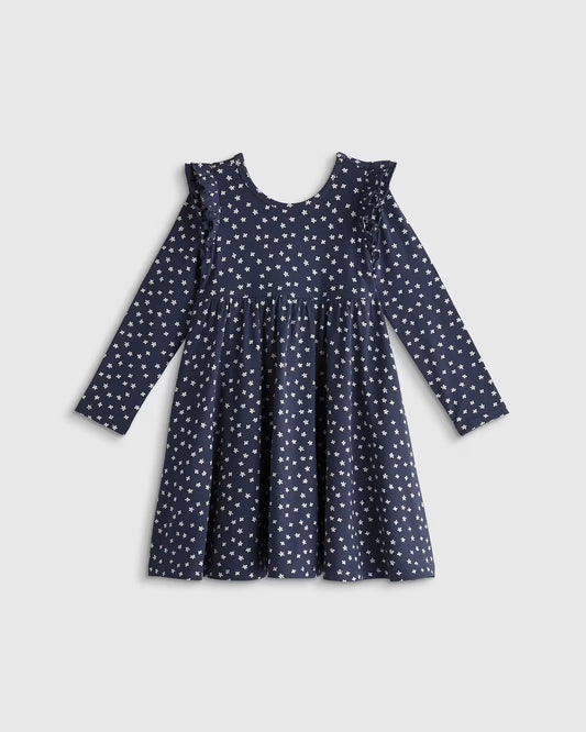 Bamboo Long Sleeve Flutter Twirl Dress - US 1318