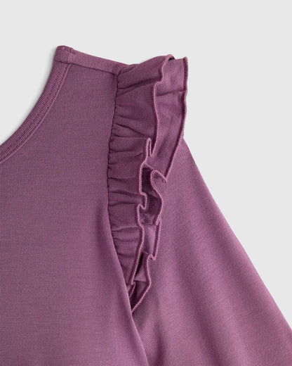 Bamboo Long Sleeve Flutter Twirl Dress - US 0863