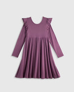 Bamboo Long Sleeve Flutter Twirl Dress - US 0863