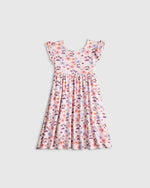 Bamboo Short Sleeve Flutter Twirl Dress - US 6081