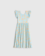 Bamboo Short Sleeve Flutter Twirl Dress - US 1979