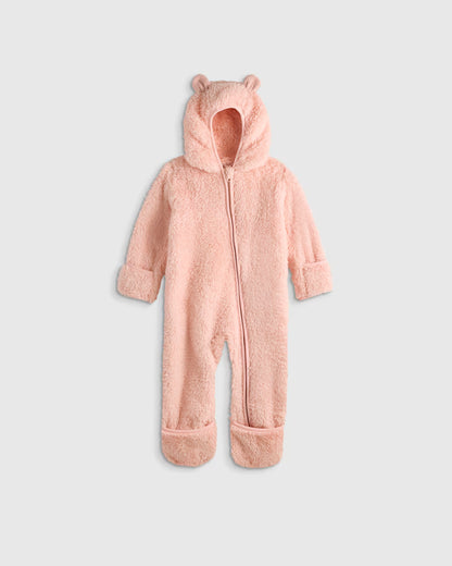 Recycled Sherpa Fleece Baby Bear Bunting - US 3263