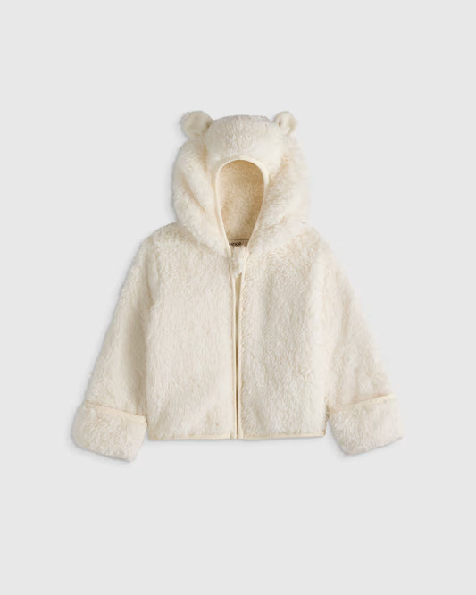 Recycled Sherpa Fleece Bear Hood Jacket - US 6671