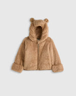 Recycled Sherpa Fleece Bear Hood Jacket - US 8540