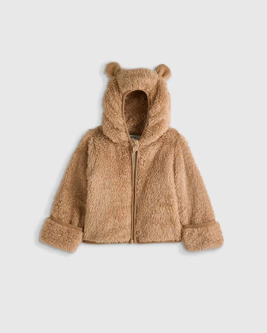 Recycled Sherpa Fleece Bear Hood Jacket - US 8540