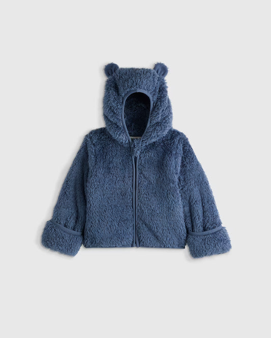 Recycled Sherpa Fleece Bear Hood Jacket - US 1787