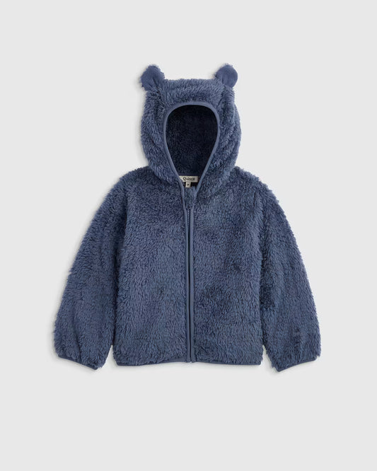 Recycled Sherpa Fleece Bear Hood Jacket - US 0786