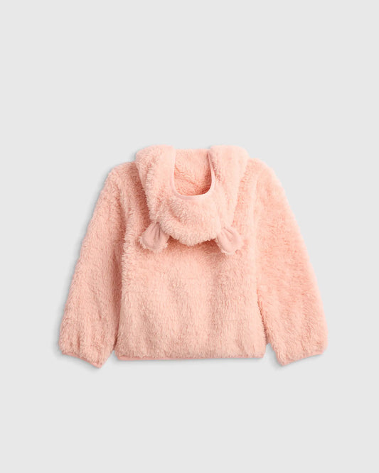 Recycled Sherpa Fleece Bear Hood Jacket - US 0683