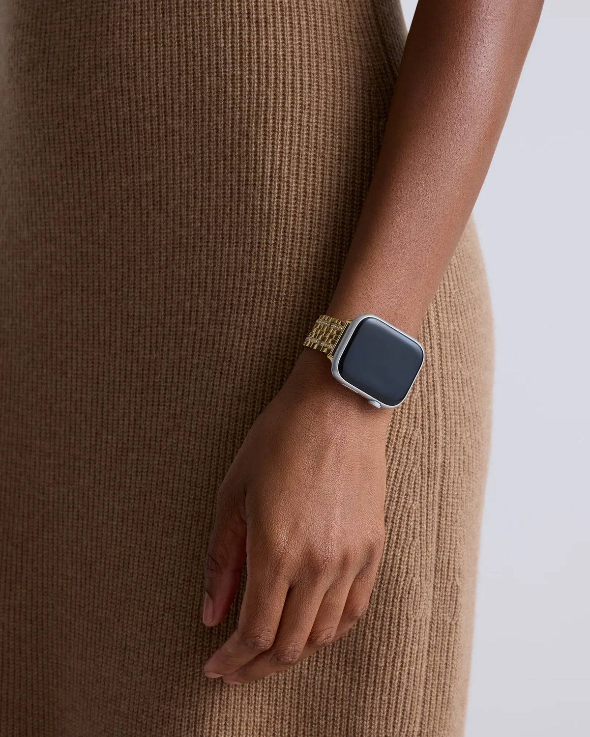 Stainless Steel & Pave Bracelet Smartwatch Band - US 8611