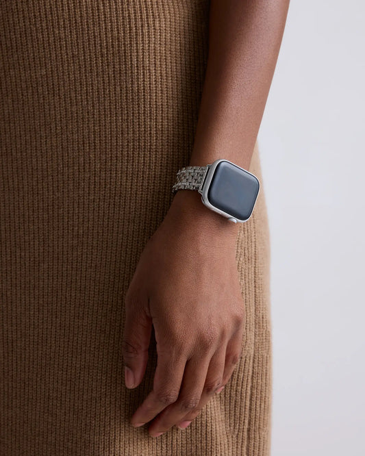 Stainless Steel & Pave Bracelet Smartwatch Band - US 4633