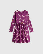 Organic Cotton Long Sleeve Fit and Flare Pocket Dress - US 1219