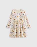 Organic Cotton Long Sleeve Fit and Flare Pocket Dress - US 4066