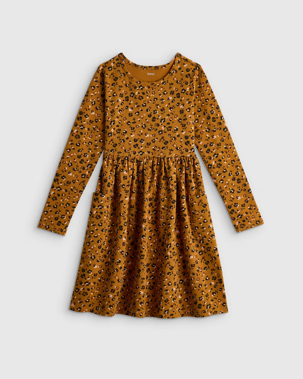 Organic Cotton Long Sleeve Fit and Flare Pocket Dress - US 3754