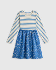 Blue Mini Floral Stripe
