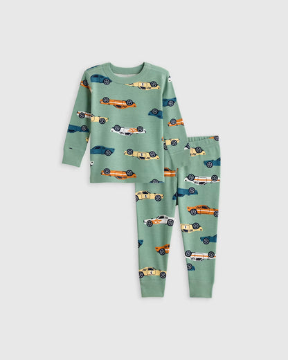 100% Organic Cotton Long Sleeve and Pant Pajama Set - US 4648