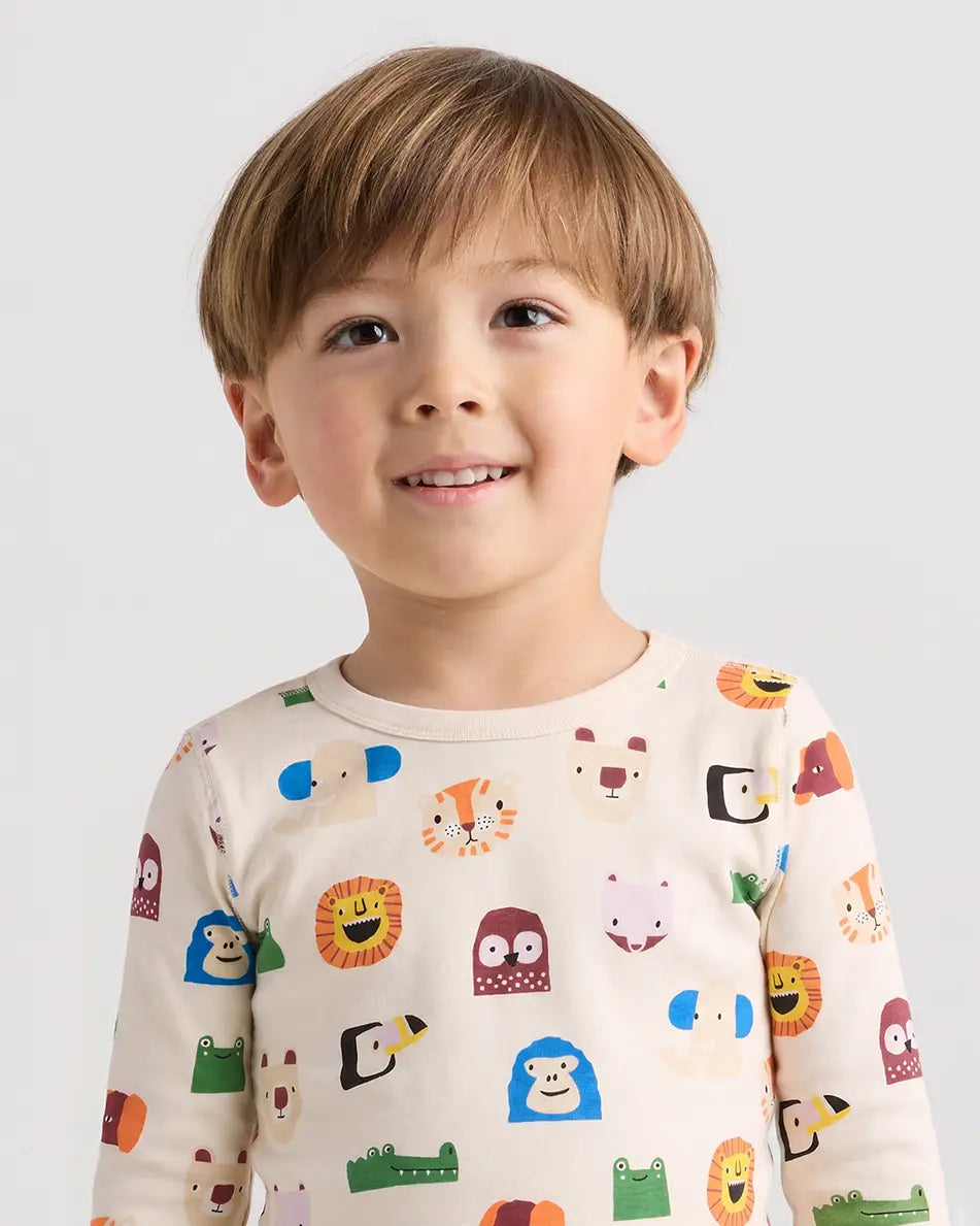 100% Organic Cotton Long Sleeve and Pant Pajama Set - US 3756