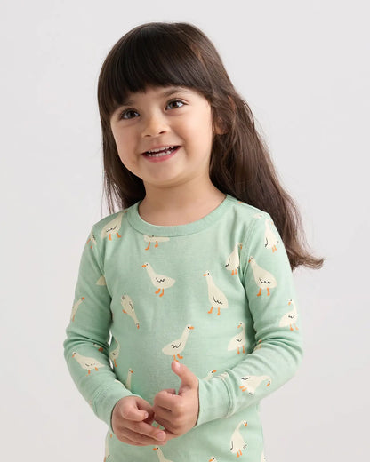 100% Organic Cotton Long Sleeve and Pant Pajama Set - US 4898