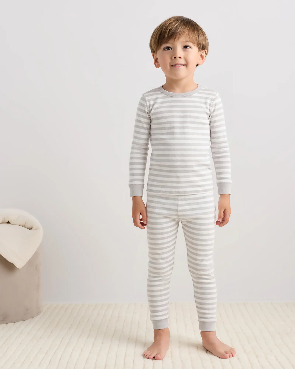 100% Organic Cotton Long Sleeve and Pant Pajama Set - US 7161