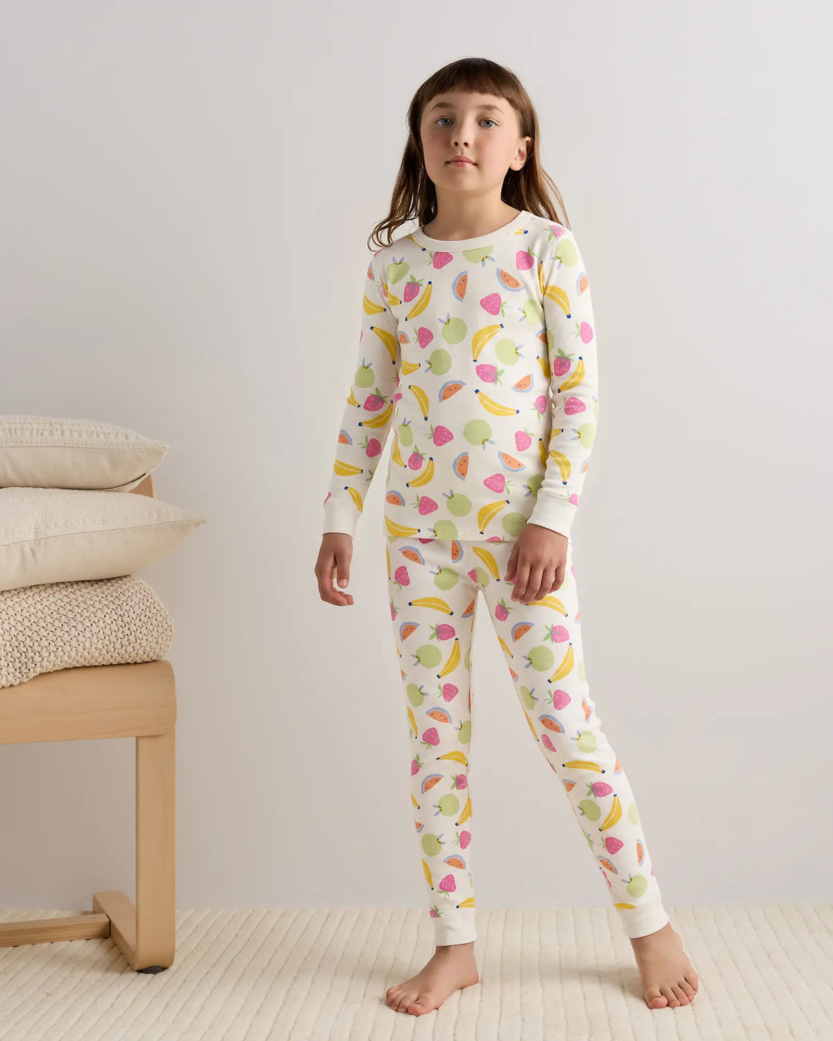 100% Organic Cotton Long Sleeve and Pant Pajama Set - US 6564