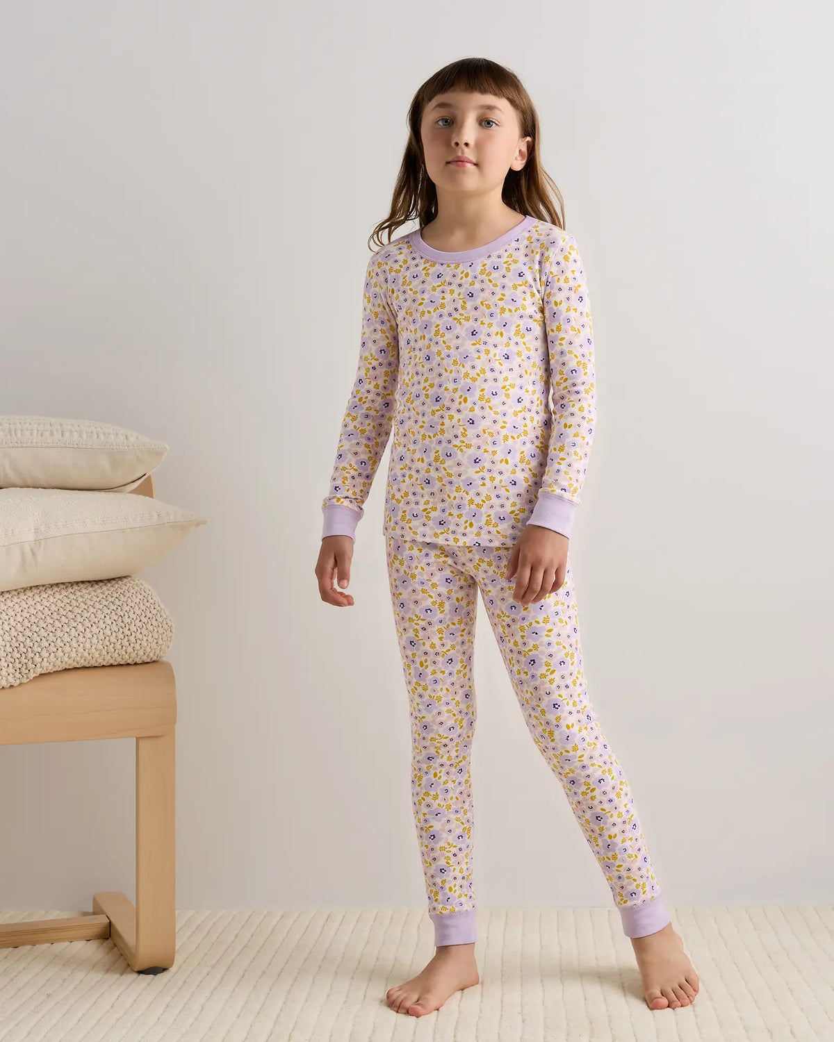 100% Organic Cotton Long Sleeve and Pant Pajama Set - US 0459