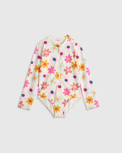 Long Sleeve Zip-Up Swimsuit - US 4462