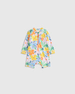 Long Sleeve Zip-Up Rash Guard One-Piece - US 3580
