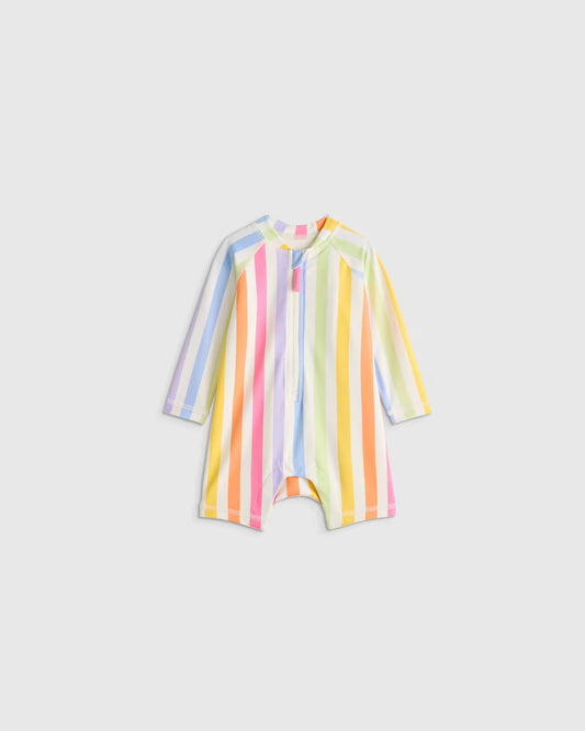 Long Sleeve Zip-Up Rash Guard One-Piece - US 9923