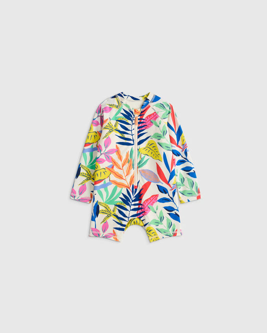 Long Sleeve Zip-Up Rash Guard One-Piece - US 1003