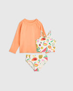 Tankini and Long Sleeve Raglan Rash Guard Set - US 0174