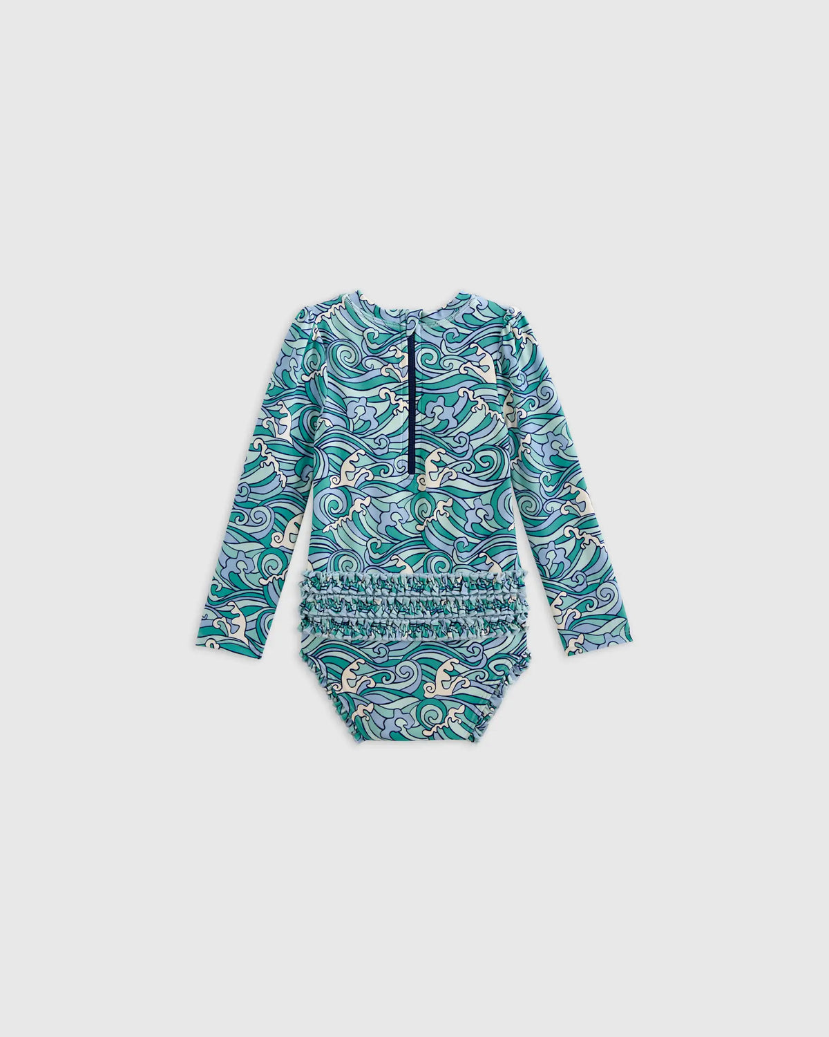 Long Sleeve Tie One-Piece Swimsuit - US 3364