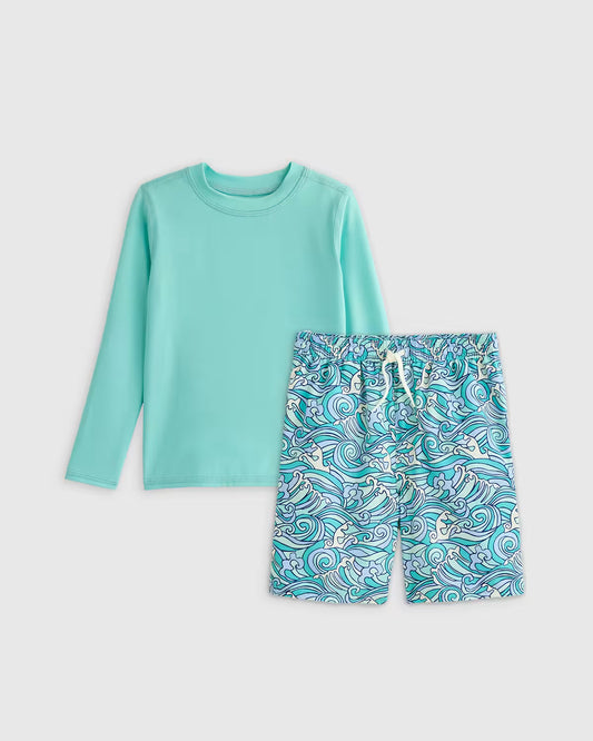 Swim Trunk and Rash Guard Set - US 9636