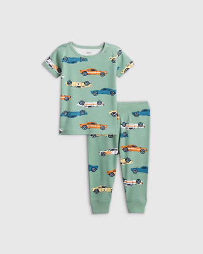 100% Organic Cotton Short Sleeve and Pant Pajama Set - US 2246