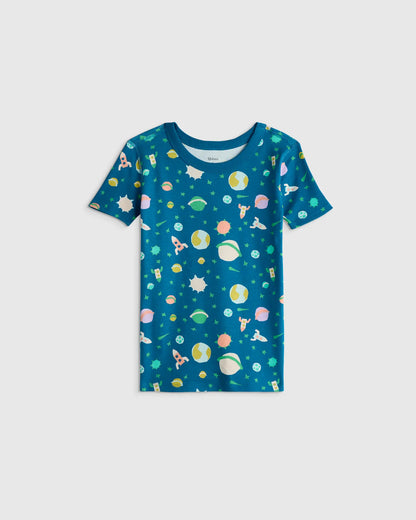 100% Organic Cotton Short Sleeve and Pant Pajama Set - US 2869