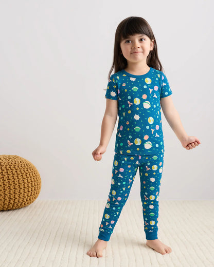 100% Organic Cotton Short Sleeve and Pant Pajama Set - US 5830
