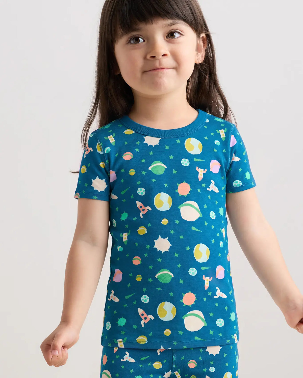 100% Organic Cotton Short Sleeve and Pant Pajama Set - US 5830