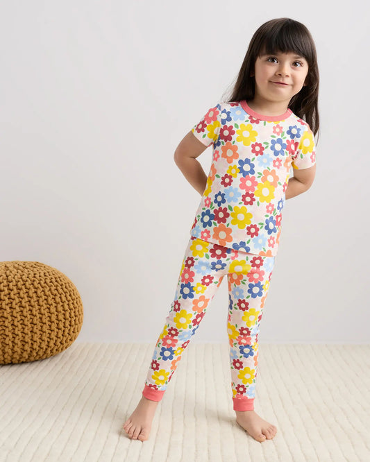 100% Organic Cotton Short Sleeve and Pant Pajama Set - US 4364