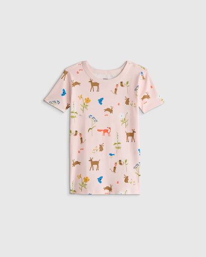 100% Organic Cotton Short Sleeve and Pant Pajama Set - US 0523