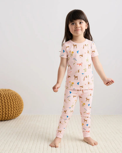 100% Organic Cotton Short Sleeve and Pant Pajama Set - US 0523