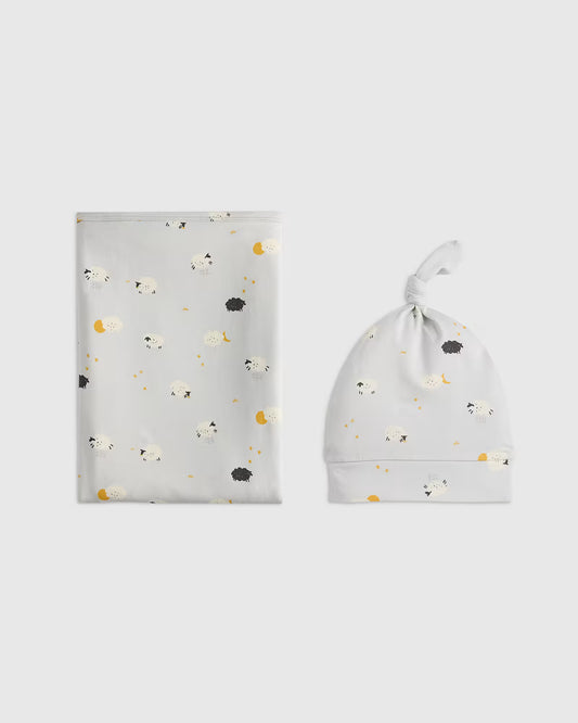 Bamboo Swaddle & Hat Layette Set - US 6322